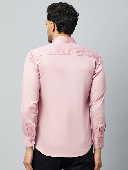 Pink Full Sleeve Casual Shirt - clubyork
