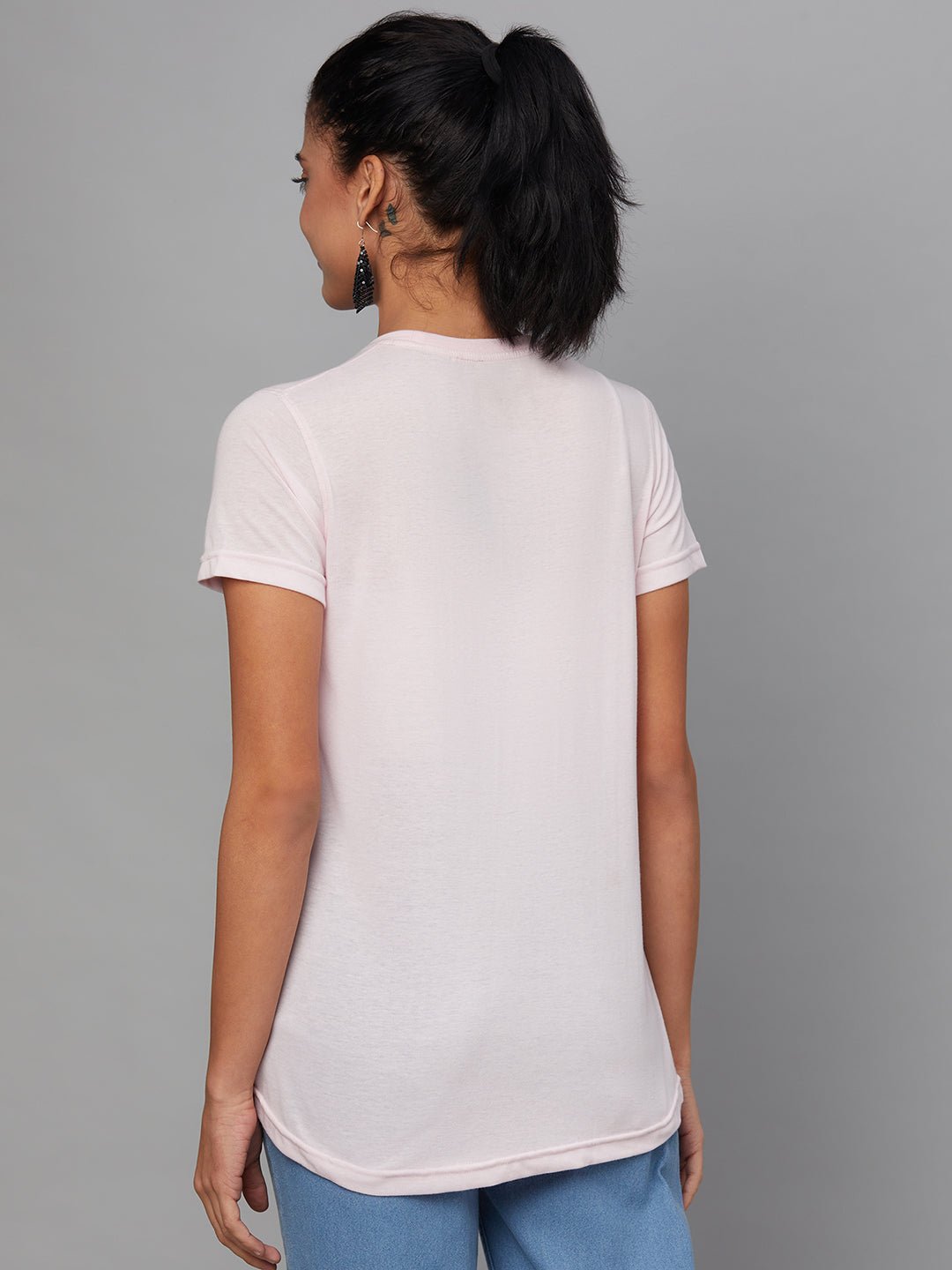 Pink Round Neck T-Shirt - clubyork