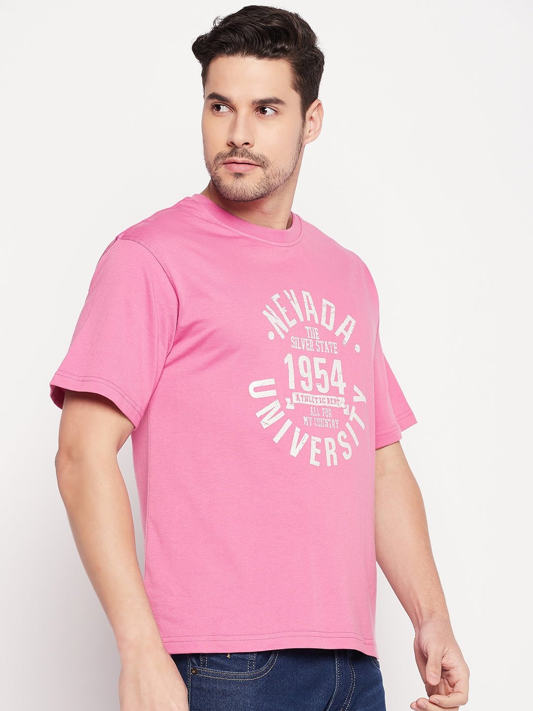 Pink Round Neck T-shirt - clubyork