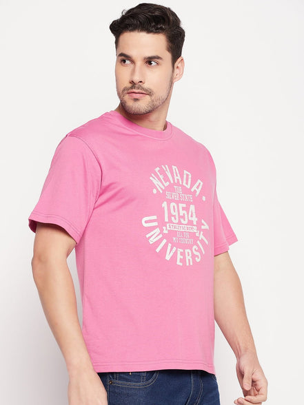 Pink Round Neck T-shirt - clubyork