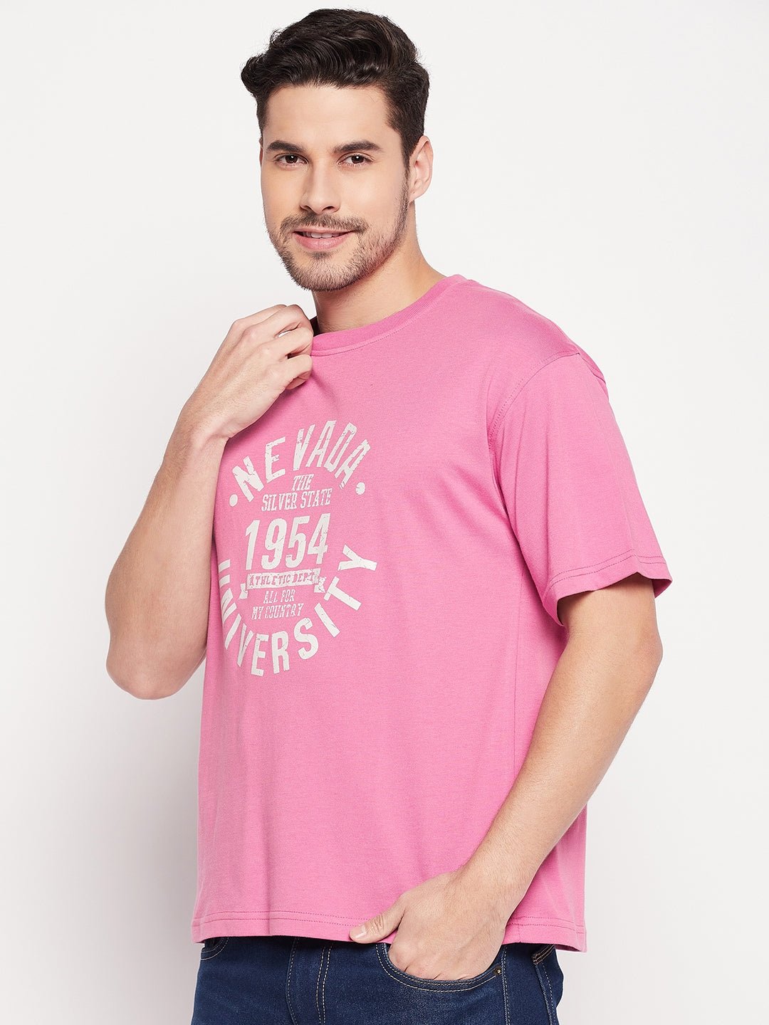 Pink Round Neck T-shirt - clubyork