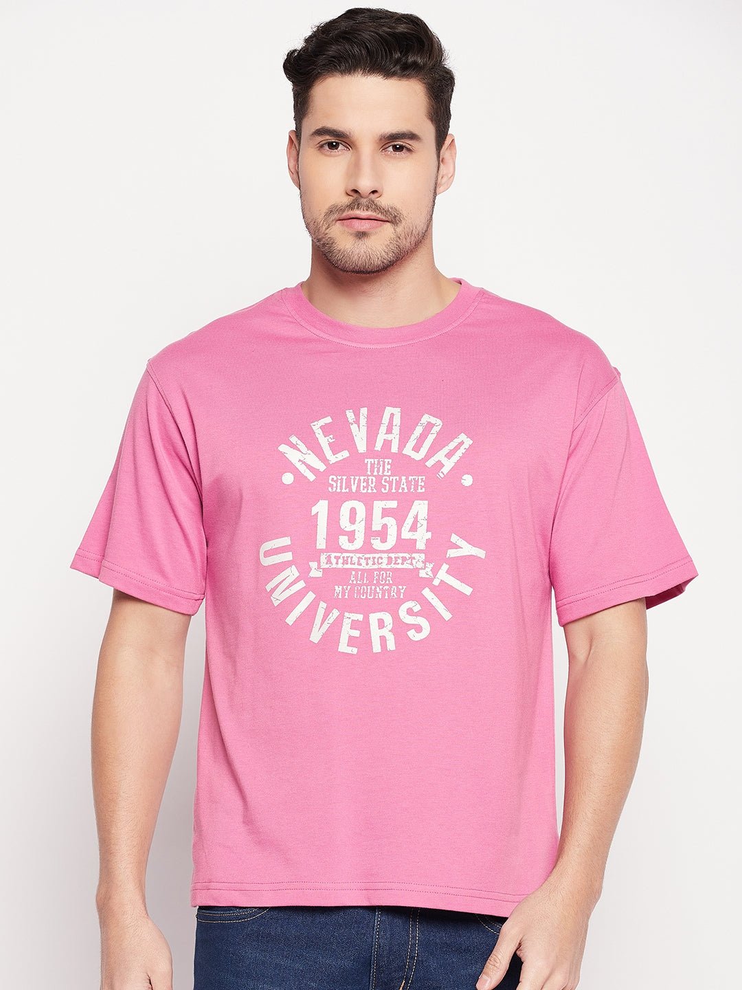 Pink Round Neck T-shirt - clubyork