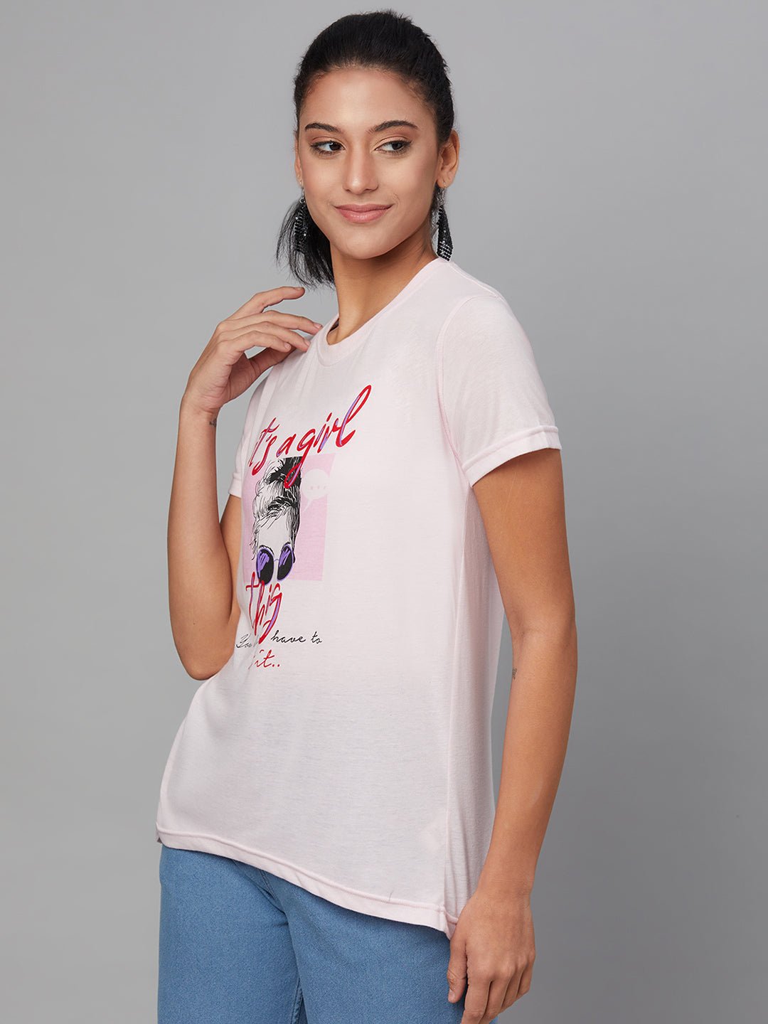 Pink Round Neck T-Shirt - clubyork