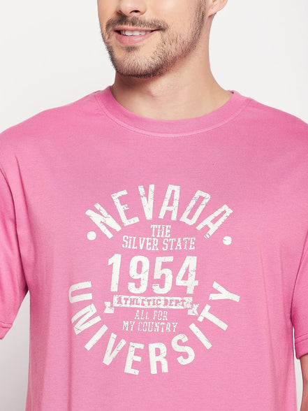Pink Round Neck T-shirt - clubyork