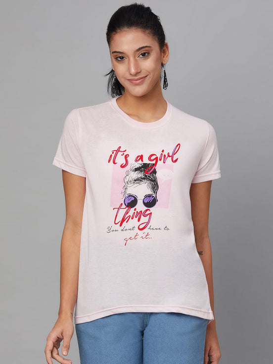 Pink Round Neck T-Shirt - clubyork