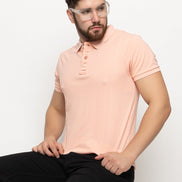 Pink Solid Polo T-Shirt - clubyork
