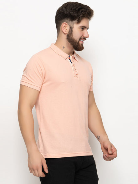 Pink Solid Polo T-Shirt - clubyork