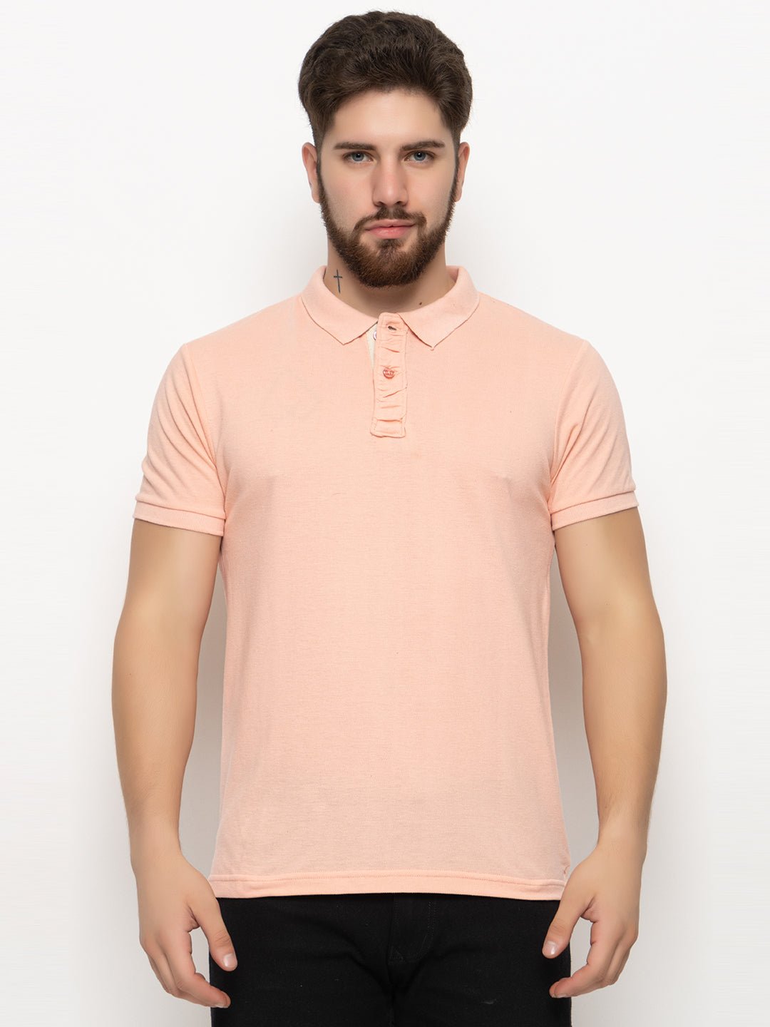 Pink Solid Polo T-Shirt - clubyork