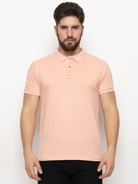 Pink Solid Polo T-Shirt - clubyork