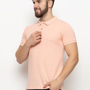 Pink Solid Polo T-Shirt - clubyork