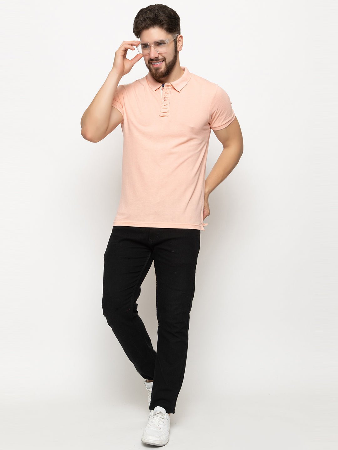 Pink Solid Polo T-Shirt - clubyork