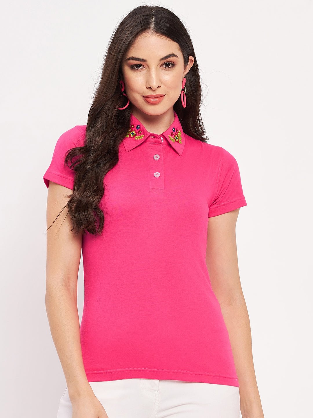 Pink Solid Tshirt - clubyork