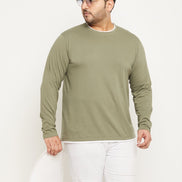 Pista Green Solid Plus Size Tshirt - clubyork