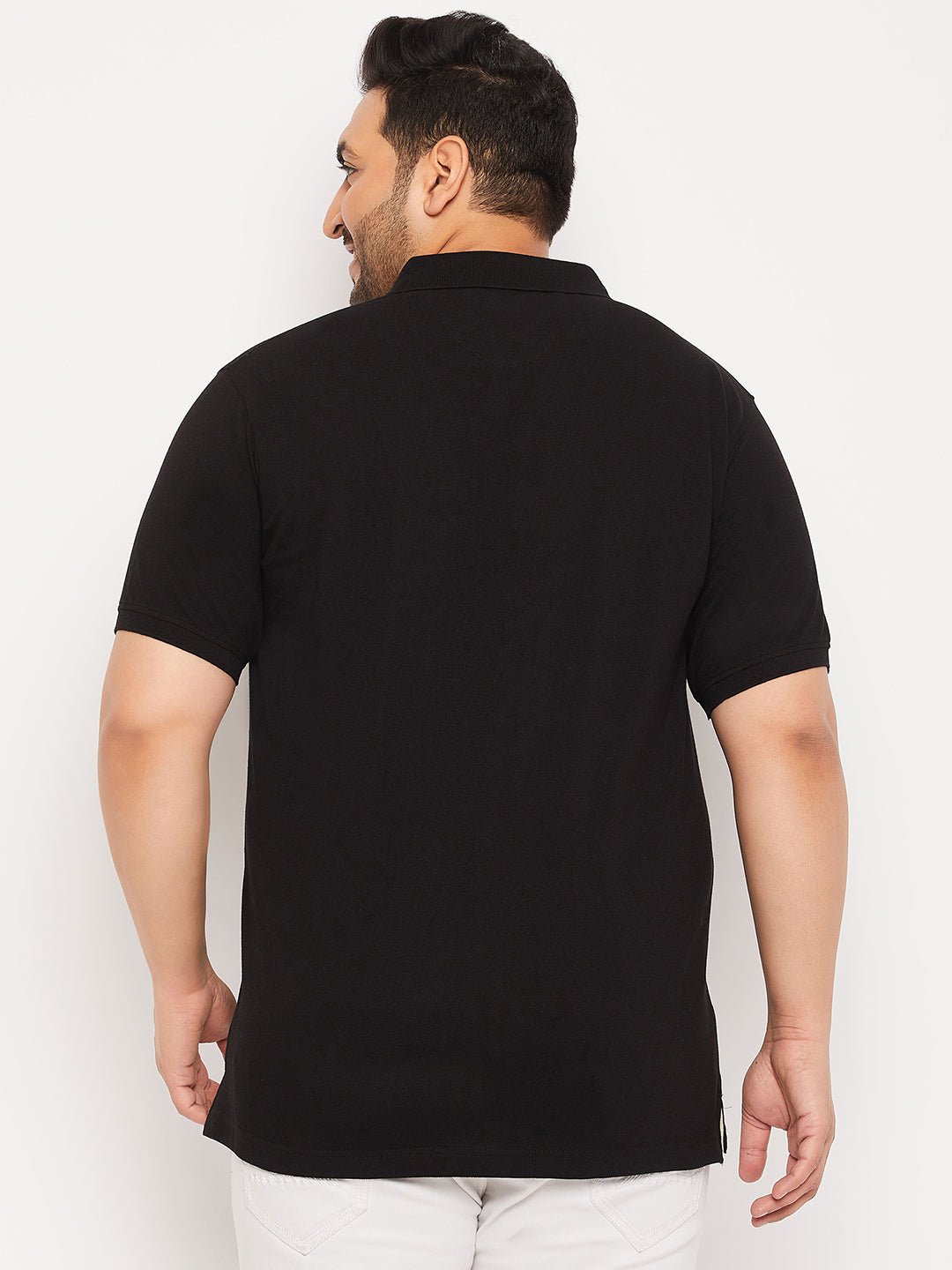 Plus Size Black Polo T-Shirt - clubyork