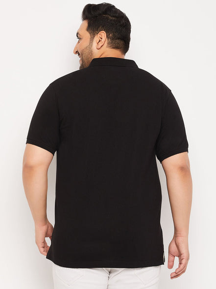 Plus Size Black Polo T-Shirt - clubyork
