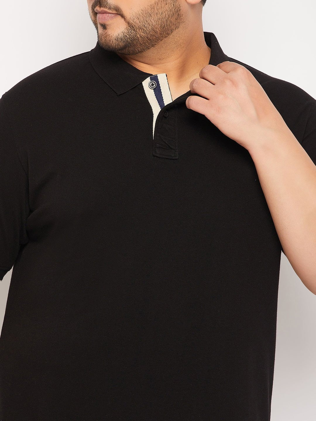 Plus Size Black Polo T-Shirt - clubyork