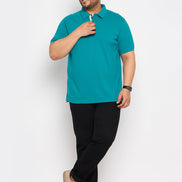 Plus size Blue Polo T-Shirt - clubyork