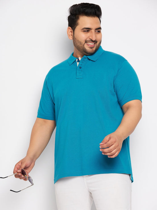 Plus Size Blue Polo T-Shirt - clubyork