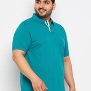 Plus size Blue Polo T-Shirt - clubyork