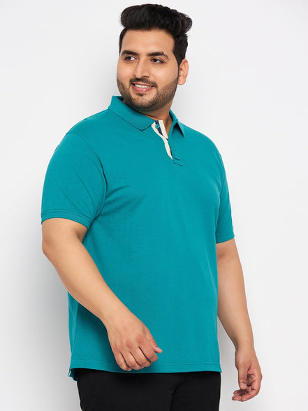Plus size Blue Polo T-Shirt - clubyork