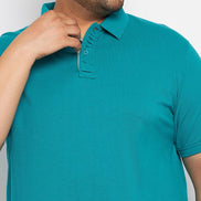 Plus size Blue Polo T-Shirt - clubyork