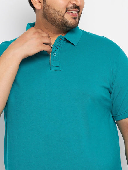 Plus size Blue Polo T-Shirt - clubyork
