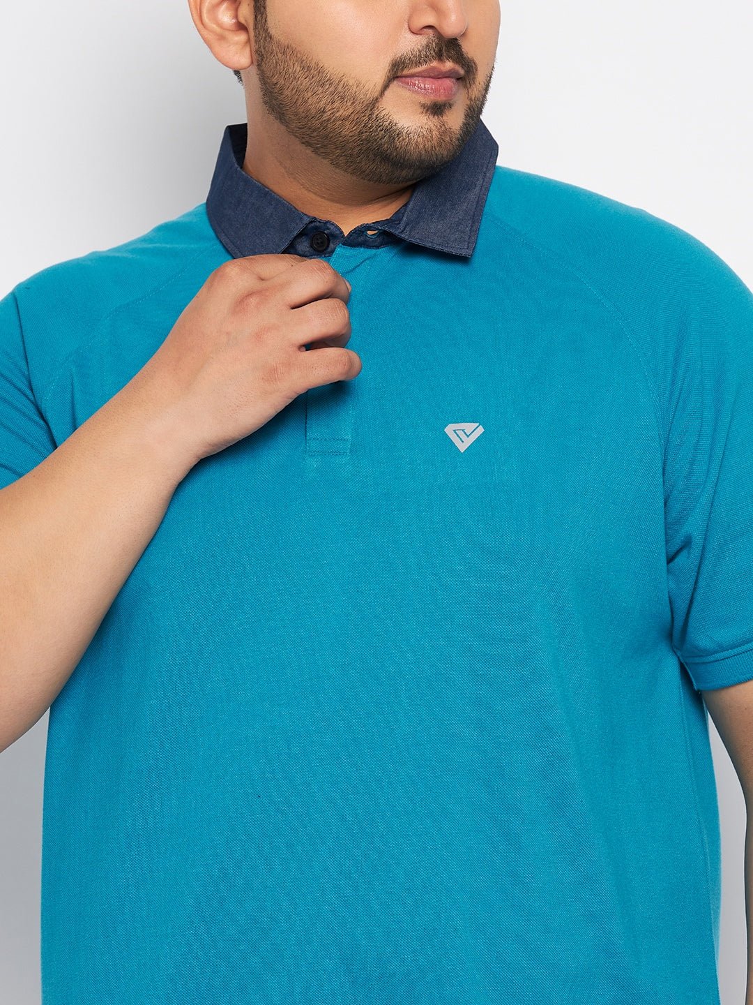 Plus Size Blue Polo T-Shirt - clubyork