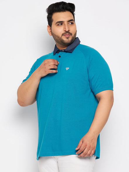 Plus Size Blue Polo T-Shirt - clubyork