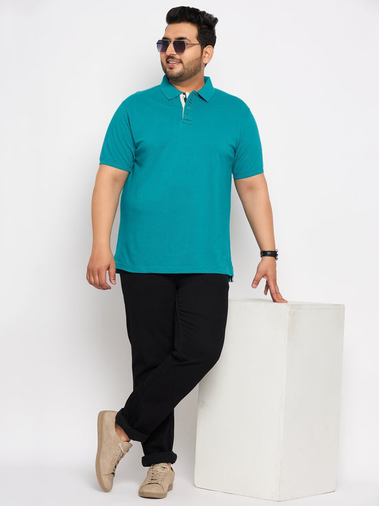 Plus size Blue Polo T-Shirt - clubyork
