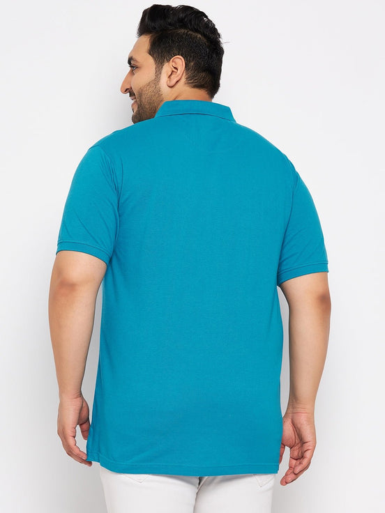 Plus Size Blue Polo T-Shirt - clubyork