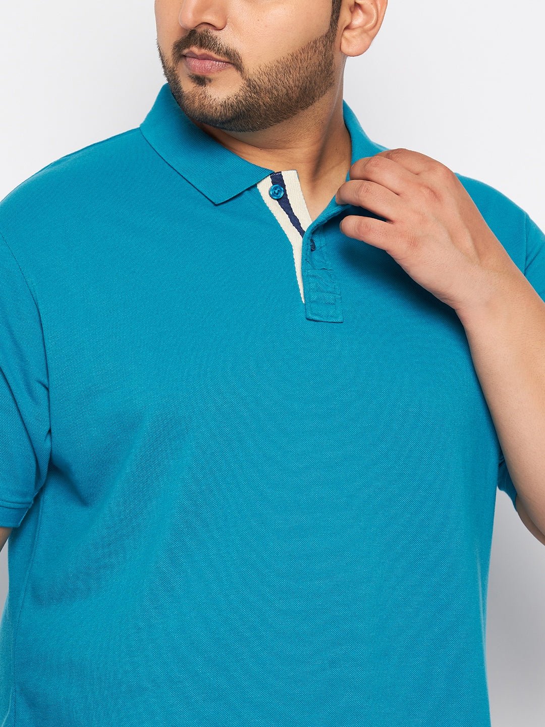 Plus Size Blue Polo T-Shirt - clubyork