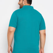Plus size Blue Polo T-Shirt - clubyork
