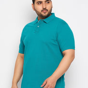 Plus size Blue Polo T-Shirt - clubyork