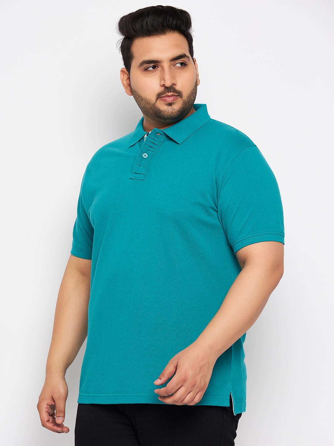 Plus size Blue Polo T-Shirt - clubyork