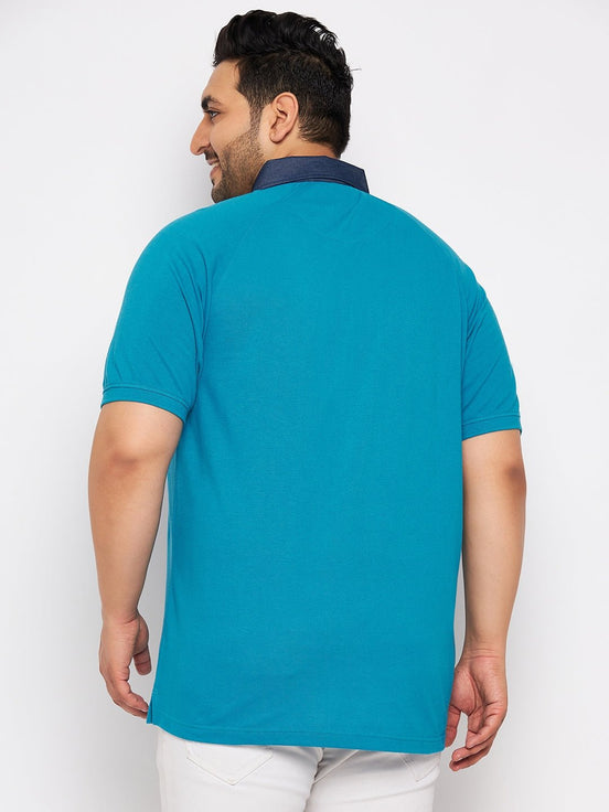 Plus Size Blue Polo T-Shirt - clubyork