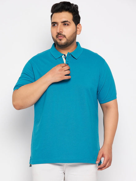 Plus Size Blue Polo T-Shirt - clubyork