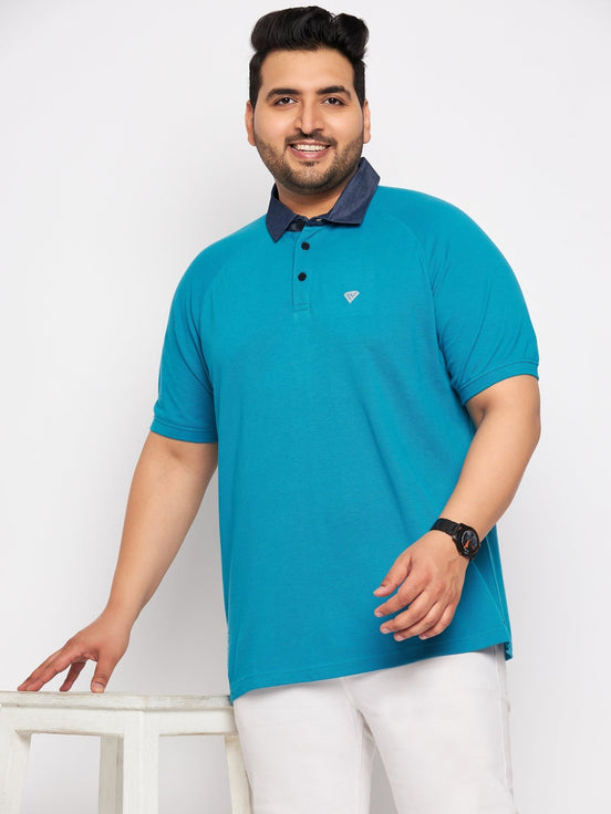 Plus Size Blue Polo T-Shirt - clubyork