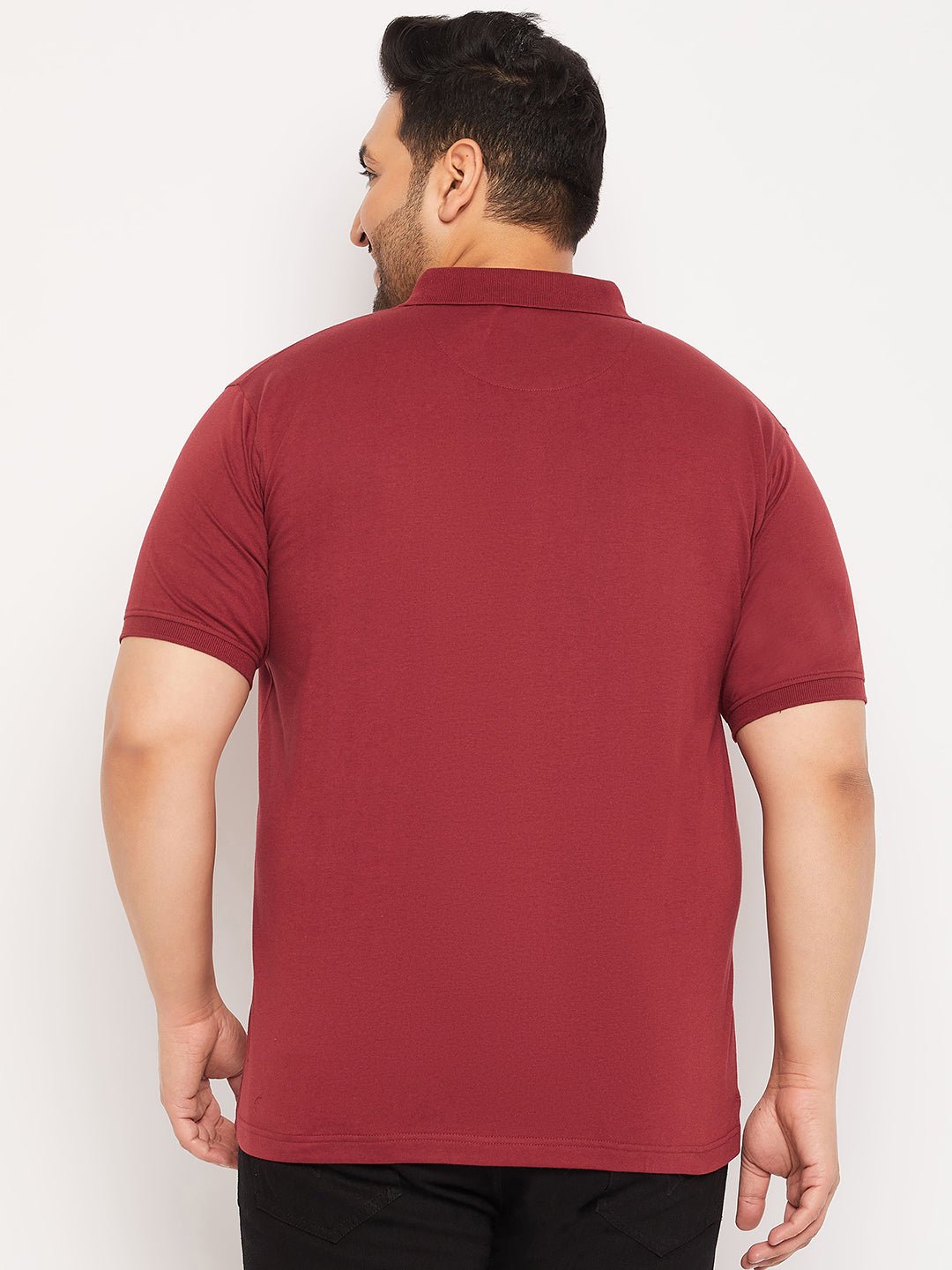 Plus Size Maroon Polo T-Shirt - clubyork