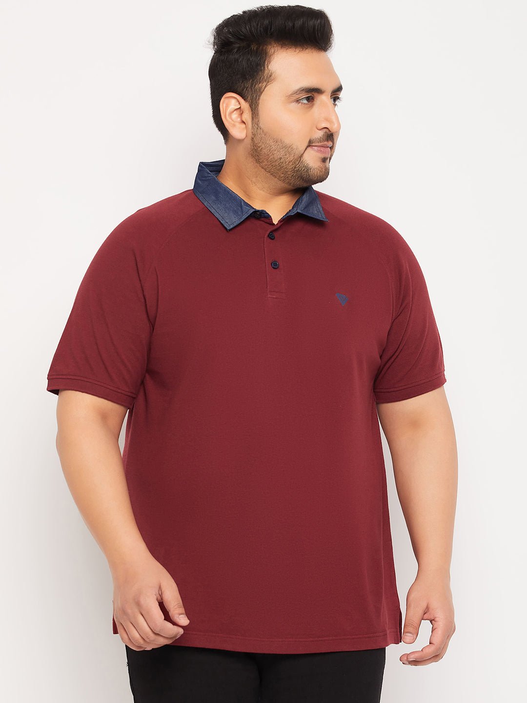 Plus Size Maroon Polo T-Shirt - clubyork