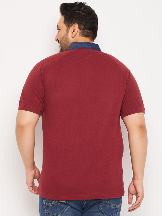 Plus Size Maroon Polo T-Shirt - clubyork
