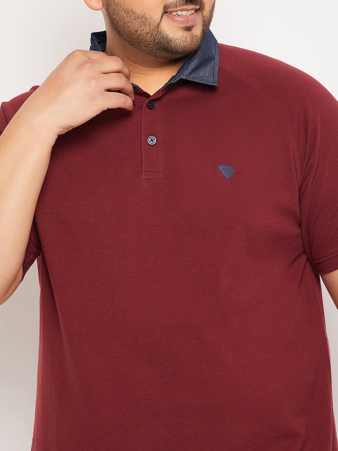 Plus Size Maroon Polo T-Shirt - clubyork