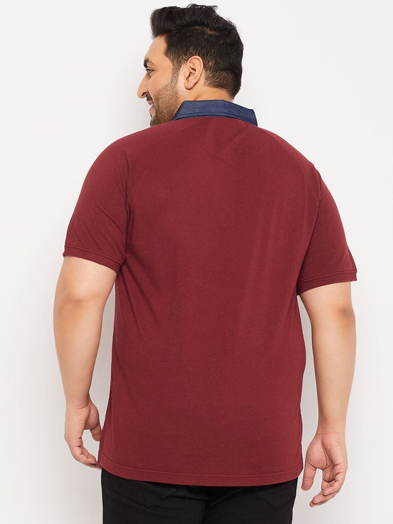 Plus Size Maroon Polo T-Shirt - clubyork