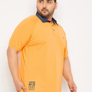 Plus Size Mustard Polo T-Shirt - clubyork