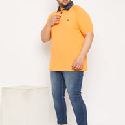 Plus Size Mustard Polo T-Shirt - clubyork