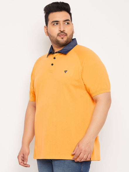Plus Size Mustard Polo T-Shirt - clubyork