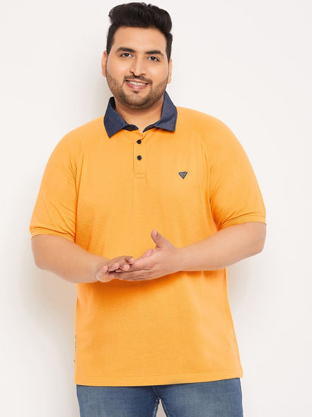 Plus Size Mustard Polo T-Shirt - clubyork
