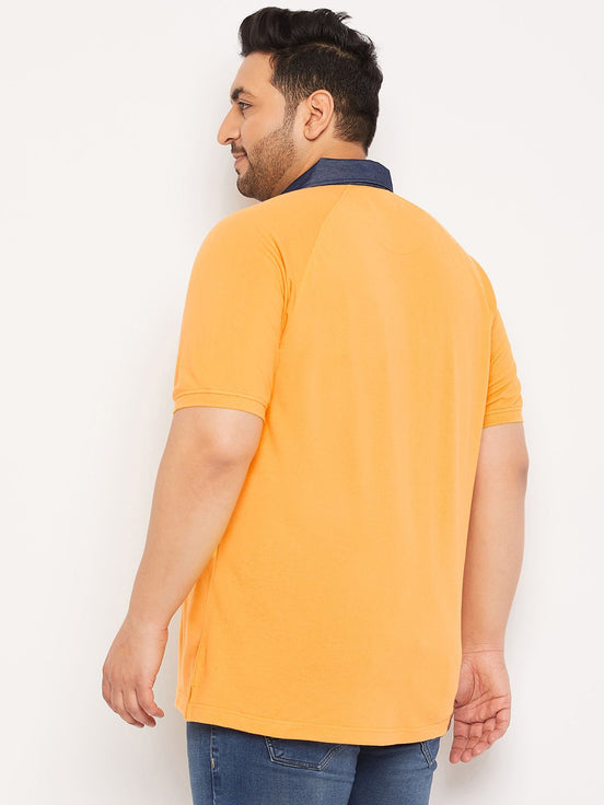 Plus Size Mustard Polo T-Shirt - clubyork
