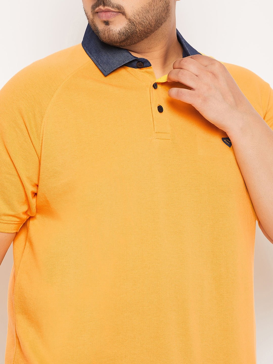 Plus Size Mustard Polo T-Shirt - clubyork