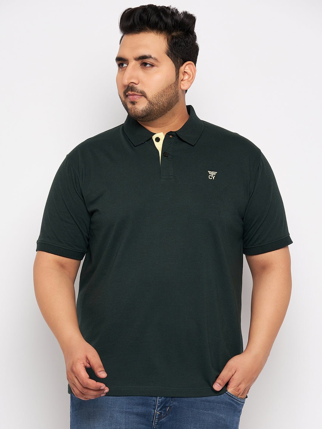Plus Size Olive Polo T-Shirt - clubyork