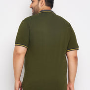 Plus Size Olive Polo T-Shirt - clubyork